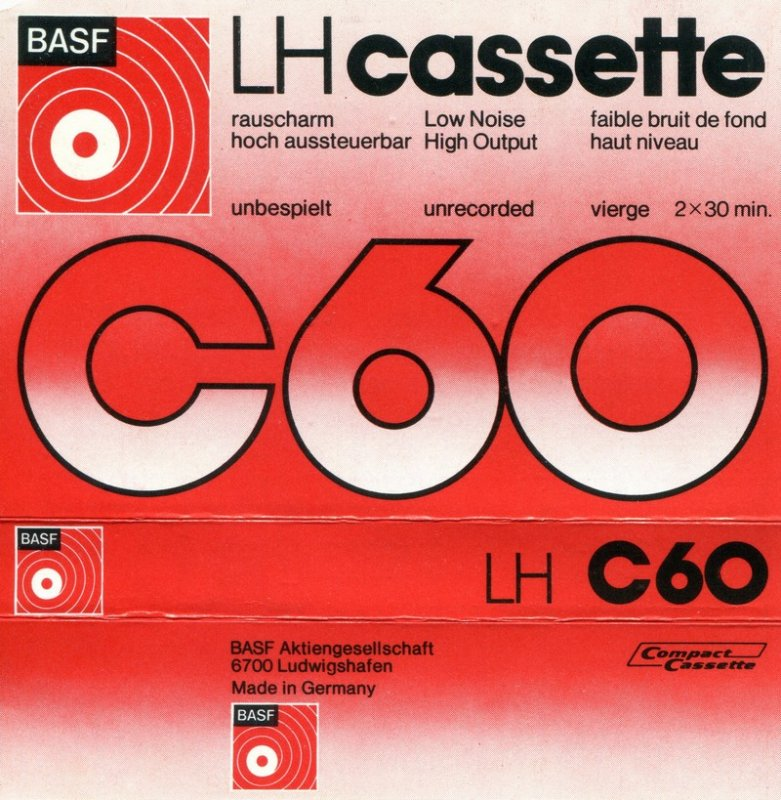 Compact Cassette BASF LH 60 Type I Normal 1976 Germany