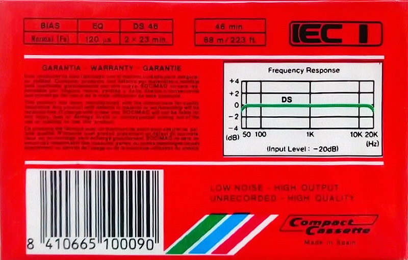 Compact Cassette Socimag DS-I 46 Type I Normal 1984 Europe