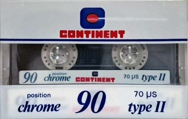Compact Cassette Continent / Continente 90 Type II Chrome 1984 France