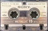 Microcassette Sony 15 "CD-303M Metallic 15" Demonstration Tape Japan