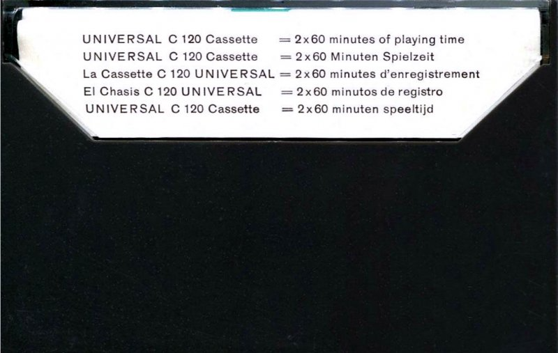 Compact Cassette Universal 120 Type I Normal 1972 Europe