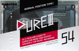 Compact Cassette Nagaoka Pure III 54 Type I Normal 1983 Japan