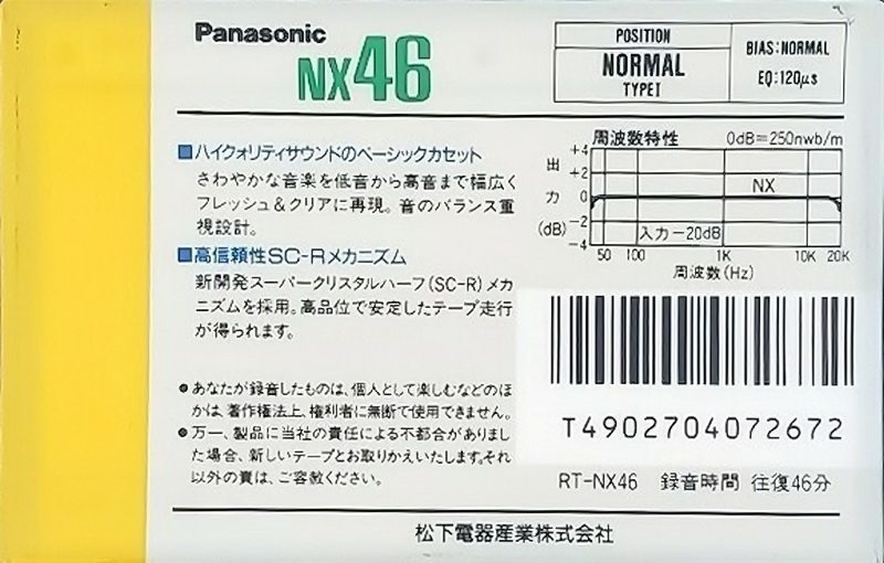 Compact Cassette: TDK Panasonic - NX 46