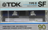 Compact Cassette TDK SF 90 Type II Chrome 1985 Australia, Europe
