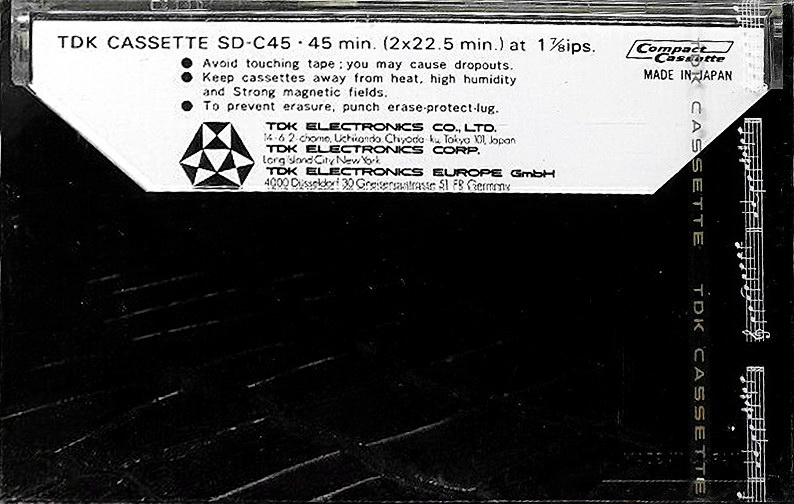 Compact Cassette TDK SD 45 Type I Normal 1973 Europe
