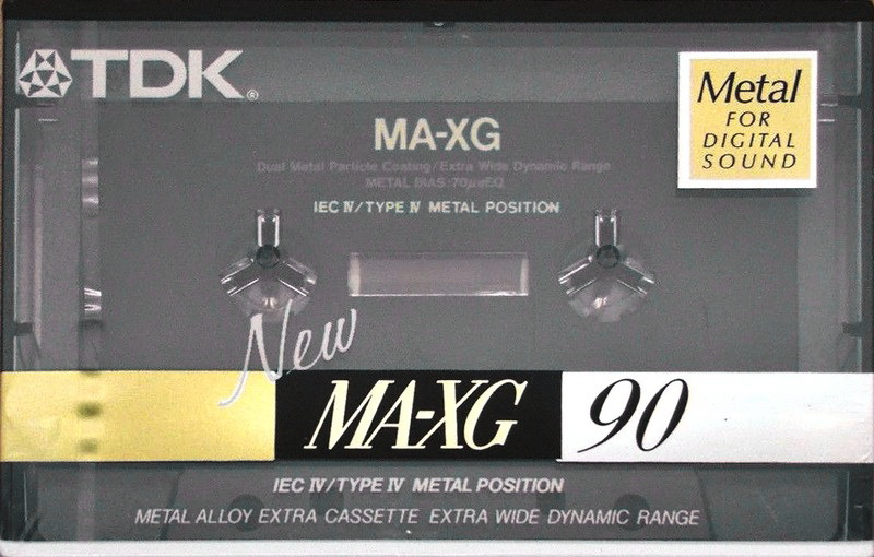 Compact Cassette TDK MA-XG 90 Type IV Metal 1990 North America