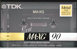 Compact Cassette TDK MA-XG 90 Type IV Metal 1990 North America