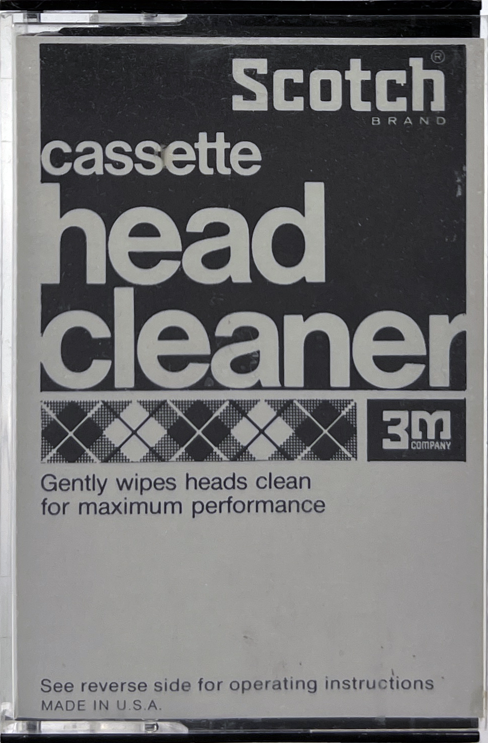 Compact Cassette Scotch Cleaning Cassette 1979 USA
