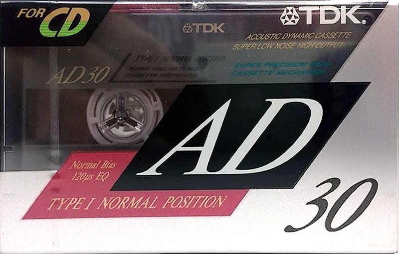 Compact Cassette TDK AD 30 "AD-30R" Type I Normal 1991 Japan