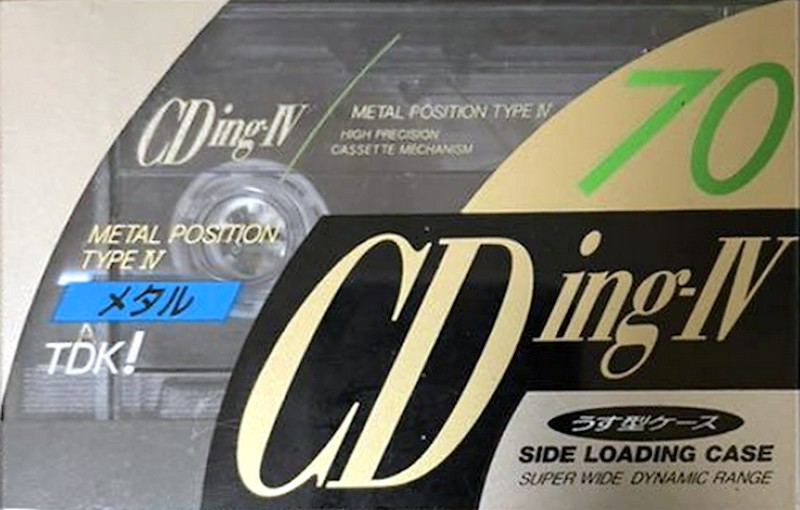 Compact Cassette TDK CDing Metal 70 "CDING4-70R" Type IV Metal 1992 Japan