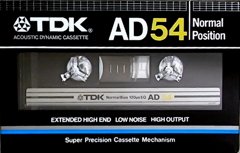 Compact Cassette TDK AD 54 Type I Normal 1982 Japan
