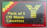 5 pack Yoko 15 Computer Cassette 1983 Worldwide