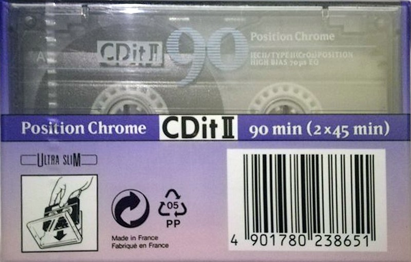 Compact Cassette Sony CDit II 90 Type II Chrome 1994 Europe
