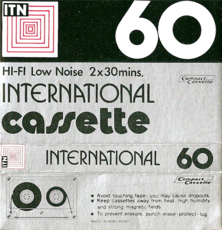 Compact Cassette International 60 Type I Normal Hong Kong