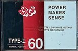 Compact Cassette PMS 60 "Power Make Sense" Type I Normal Hong Kong