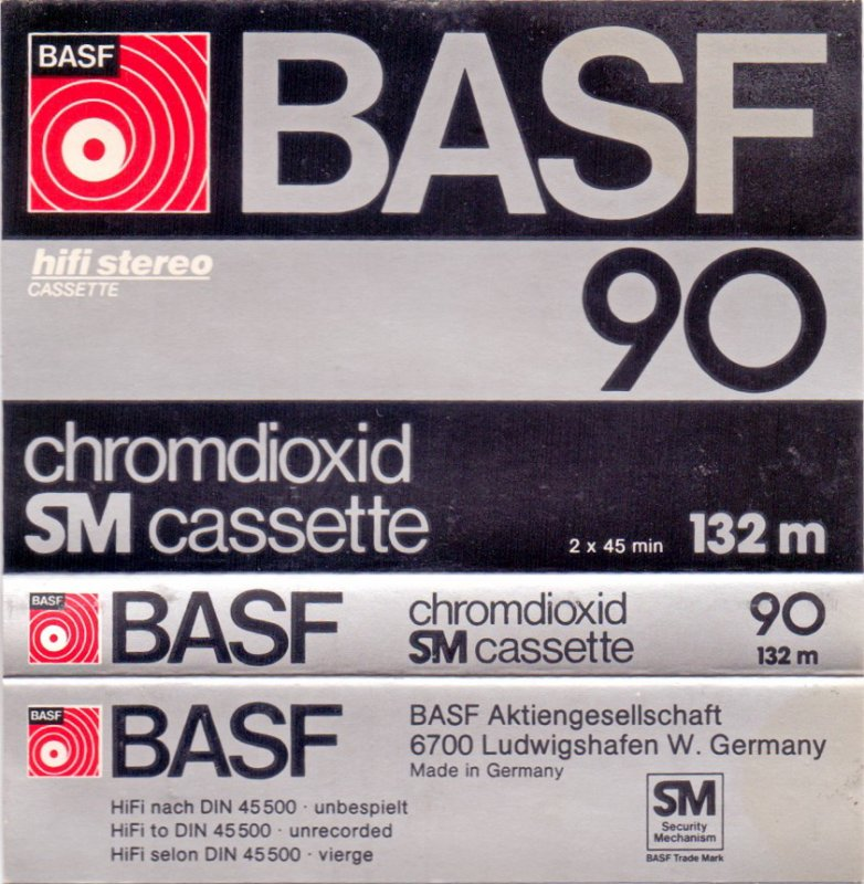 Compact Cassette BASF Chromdioxid 90 Type II Chrome 1978 Europe