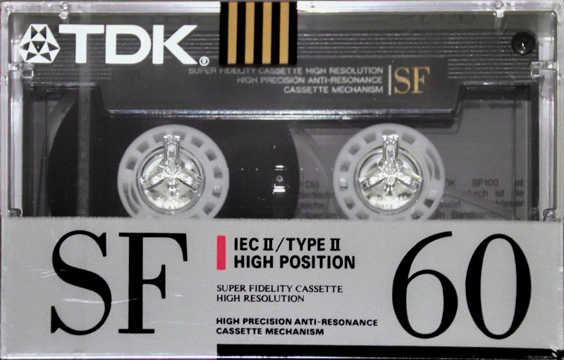 Compact Cassette TDK SF 60 "SF-60SE" Type II Chrome 1990 Australia, Europe