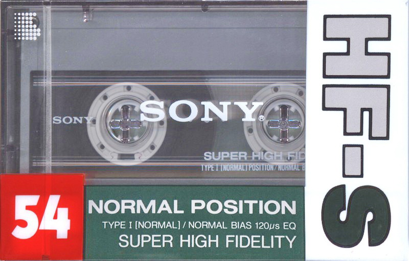 Compact Cassette Sony HF-S 54 Type I Normal 1989 Japan
