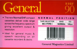 Compact Cassette General Magnetics EHF 90 Type I Normal 2005 Singapore
