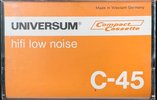 Compact Cassette Universum 45 Type I Normal 1975 Europe