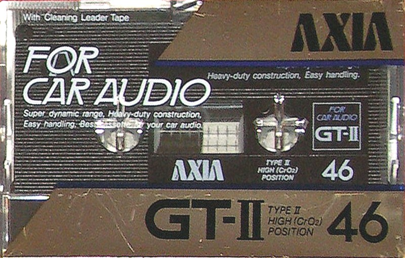 Compact Cassette AXIA GT-II 46 "For Car Audio" Type II Chrome 1985 Japan