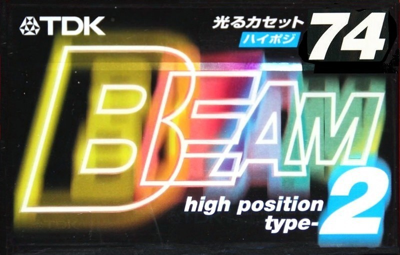 Compact Cassette TDK Beam 2 74 "BM2-74S" Type II Chrome 1999 Japan
