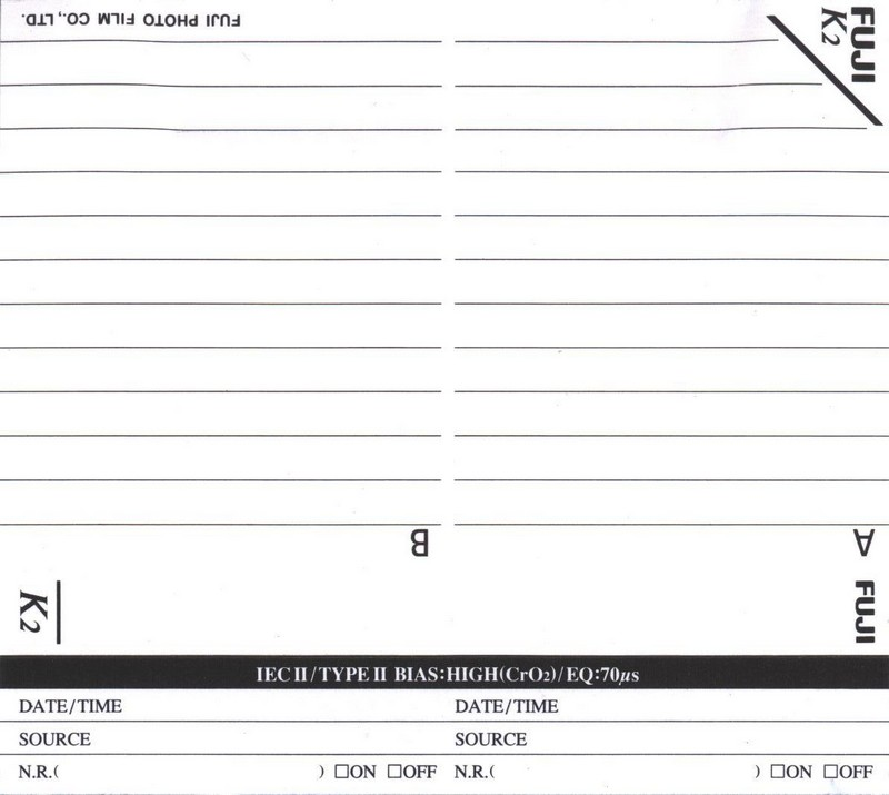 Compact Cassette Fuji K2 90 Type II Chrome 1995 Europe