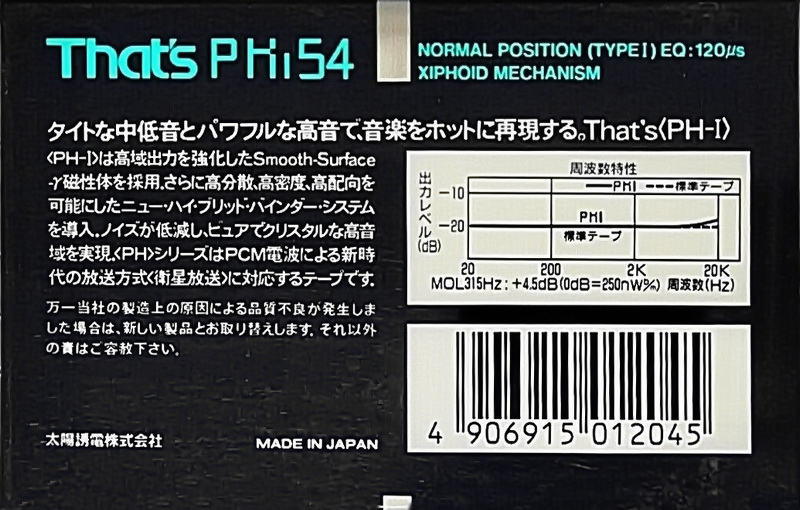 Compact Cassette: Taiyo Yuden Thats - PH-I 54