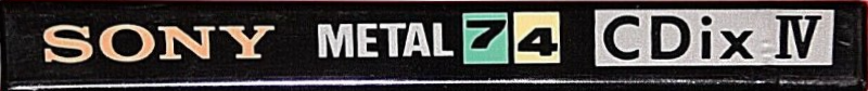 Compact Cassette Sony CDix IV 74 "C-74CDX4" Type IV Metal 1991 Japan