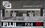Compact Cassette Fuji FX-II 60 Type II Chrome 1980 Europe, North America