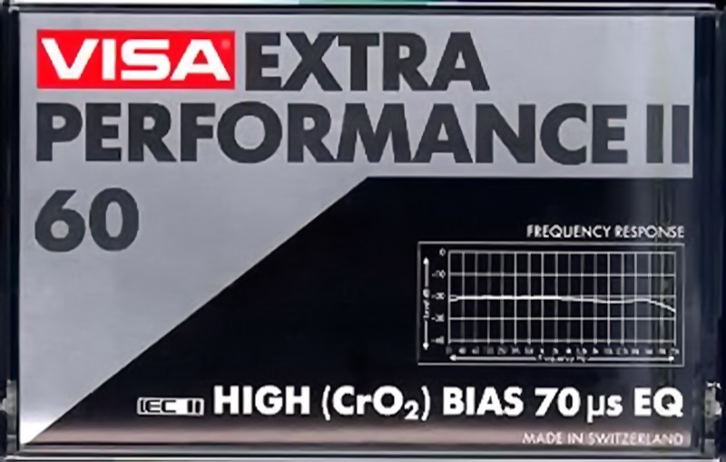 Compact Cassette Visa Extra Performance II 60 Type II Chrome 1981 North America