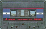 Compact Cassette Hitachi HE 46 "HE46R" Type I Normal 1985 Japan