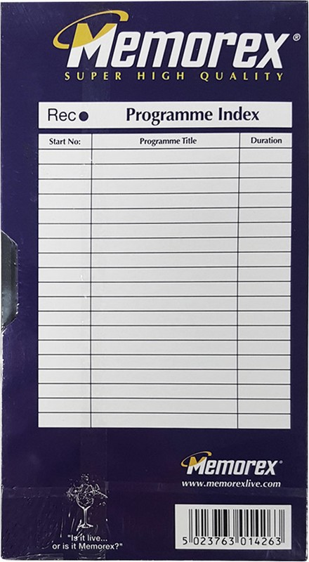 VHS, Video Home System Memorex Super High Quality 240 Type I Normal Europe