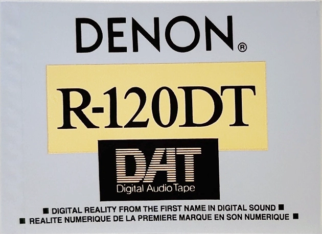 Digital Audio Tape Denon 120 "R-120DT SEU" Type IV Metal 1991 North America