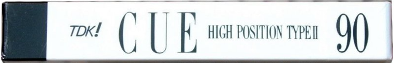 Compact Cassette TDK CUE 90 "CUE-90W" Type II Chrome 1987 Japan