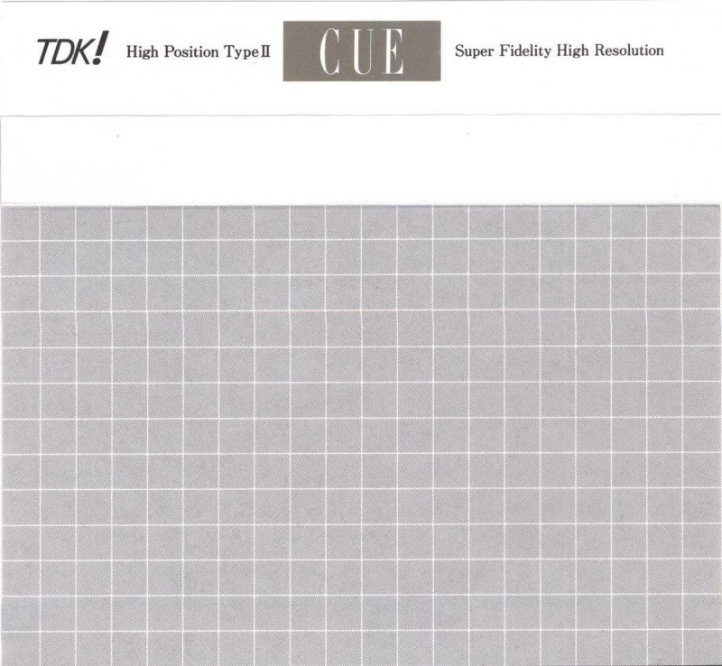 Compact Cassette TDK CUE 90 "CUE-90W" Type II Chrome 1987 Japan