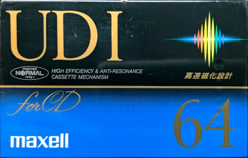 Compact Cassette Maxell UDI / UD1 64 "UD1-64(F)" Type I Normal 1992 Japan