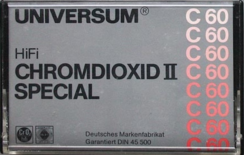 Compact Cassette Universum Special 60 Type II Chrome 1982 Europe
