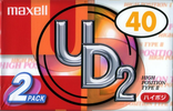 2 pack Maxell UDII / UD2 40 "UD2-40N2P" Type II Chrome 2000 Japan