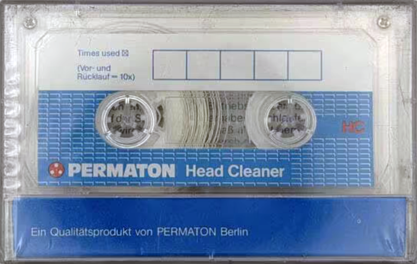 Compact Cassette Permaton "HC" Cleaning Cassette 1985 Europe