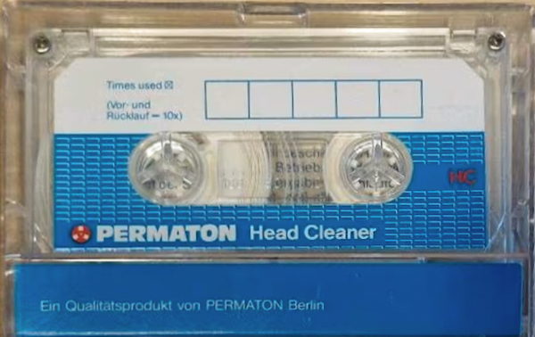 Compact Cassette Permaton "HC" Cleaning Cassette 1985 Germany