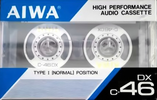 Compact Cassette Aiwa DX 46 Type I Normal Worldwide