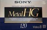 Video8, Hi8, Digital8 Sony HG 120 "Video8 P6-120HG" Type IV Metal 1989 Japan