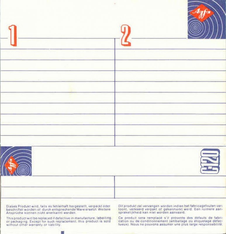 Compact Cassette AGFA 120 Type I Normal 1972 Germany