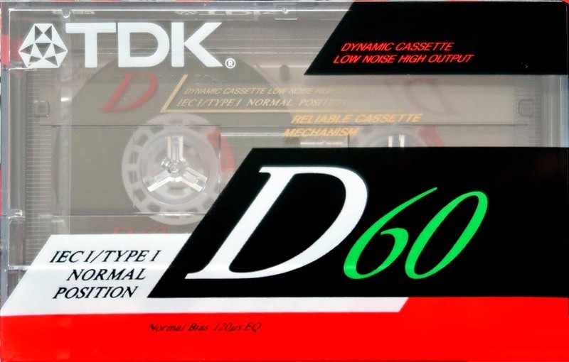 Compact Cassette TDK D 60 Type I Normal 1990 USA