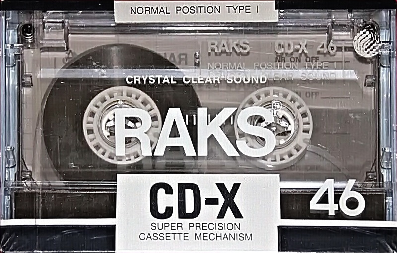 Compact Cassette RAKS CD-X 46 Type I Normal 1990 Europe