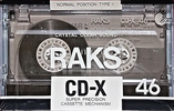 Compact Cassette RAKS CD-X 46 Type I Normal 1990 Europe