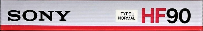 Compact Cassette Sony HF 90 Type I Normal 1986 USA