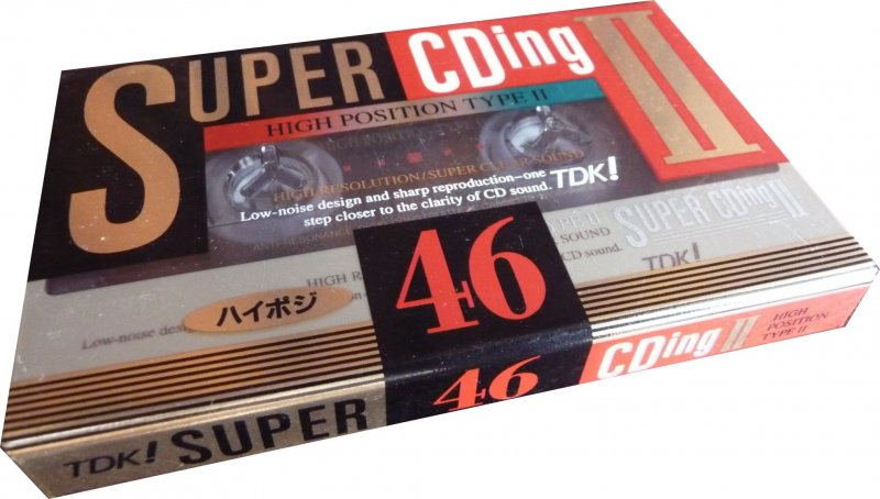 Compact Cassette TDK Super CDing 2 46 "SCD2-46A" Type II Chrome 1993 Japan