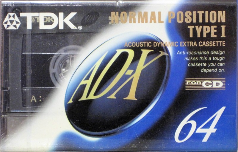 Compact Cassette TDK AD-X 64 "AD-X64A" Type I Normal 1992 Japan